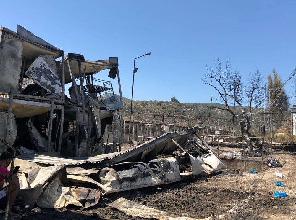 Moria fire devastation